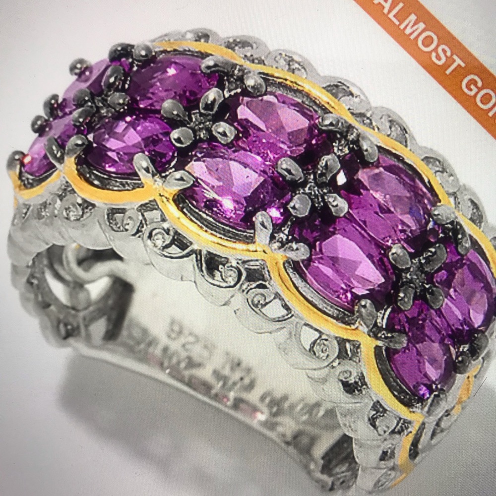 2.70ctw Color Change Purple Garnet Band Ring
